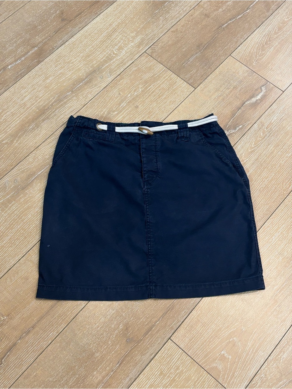 Daughters of the Liberation Navy Blue Rope Belt nautical preppy Mini Skirt 10 - Picture 2 of 9
